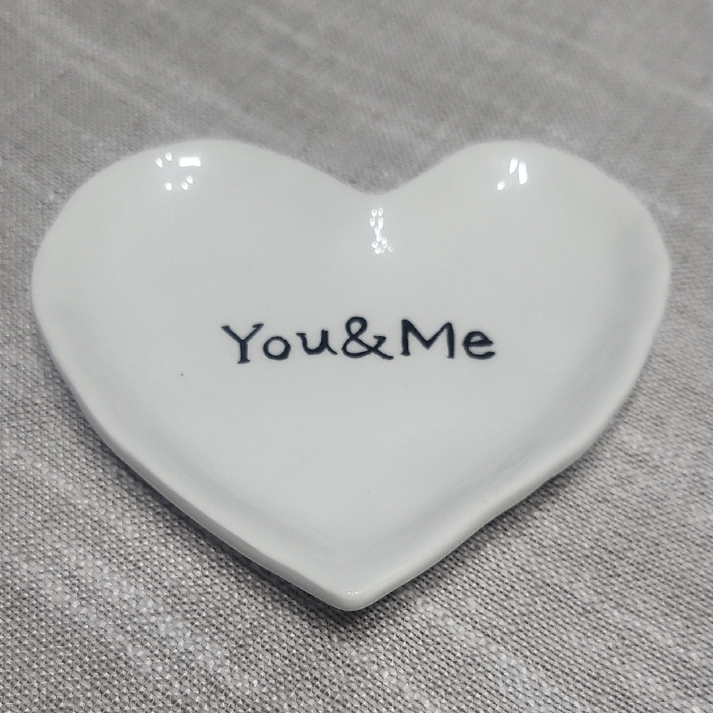 Heart-Shaped‎ White Ceramic Dish